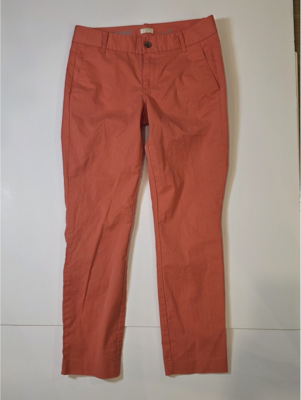 J.CREW Women's Dress Pants Frankie Straight Leg Size 4 Coral Pink